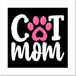 cat mom Posters and Art